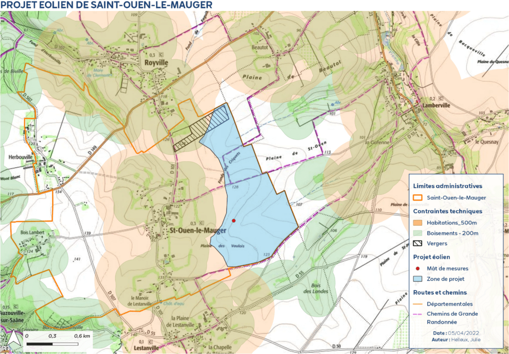 Cartes des contraintes autour du projet